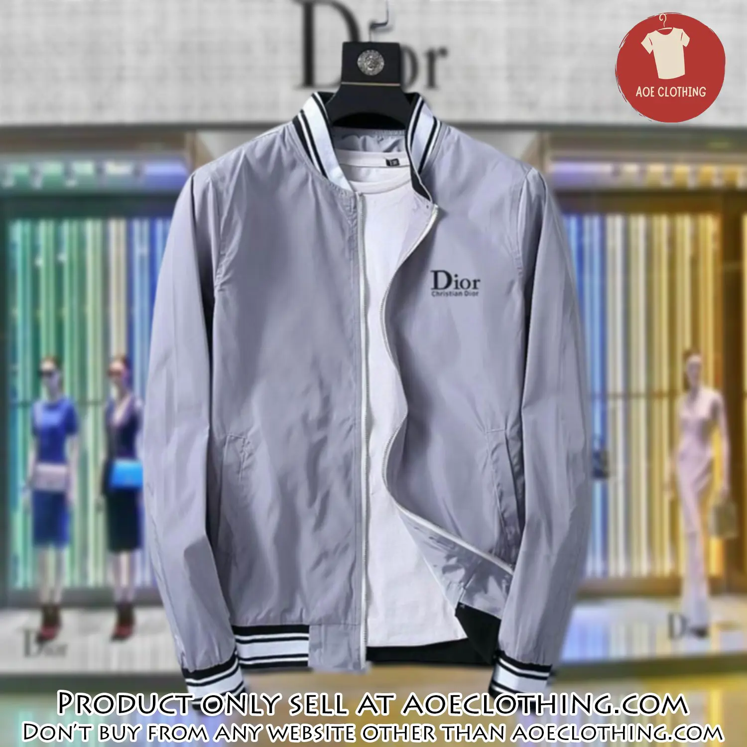 Dior luxury brand varsity zipper jacket vst1063 aoe2529200